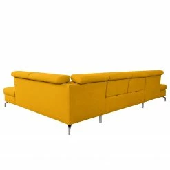 Loftscape Wohnlandschaft Ordizan - Flachgewebe - Flachgewebe Olea: Senfgelb - Longchair davorstehend links / Ottomane rechts -Wohnzimmermöbel boutique en ligne 1000253841 210419 15132401002 DETAILS P000000001000253841