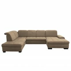 Loftscape Wohnlandschaft Boussay - Flachgewebe - Flachgewebe Olea: Taupe - Longchair davorstehend rechts / Ottomane links - Mit Schlaffunktion -Wohnzimmermöbel boutique en ligne 1000253927 210419 15255301815 DETAILS P000000001000253927