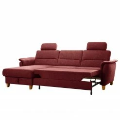 Loftscape Ecksofa Baulon I - Flachgewebe - Flachgewebe Ama: Weinrot - Longchair davorstehend links - Mit Schlaffunktion -Wohnzimmermöbel boutique en ligne 1000253965 220120 10254600130 DETAILS P000000001000253965
