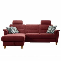 Loftscape Ecksofa Baulon I - Flachgewebe - Flachgewebe Ama: Weinrot - Longchair davorstehend links - Mit Schlaffunktion -Wohnzimmermöbel boutique en ligne 1000253965 220120 10254600141 DETAILS P000000001000253965