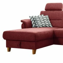 Loftscape Ecksofa Baulon I - Flachgewebe - Flachgewebe Ama: Weinrot - Longchair davorstehend links - Mit Schlaffunktion -Wohnzimmermöbel boutique en ligne 1000253965 220120 10254600163 DETAILS P000000001000253965