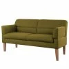 Loftscape Sofa Juillac (2,5-Sitzer) - Flachgewebe - Flachgewebe Olea: Olivgrün