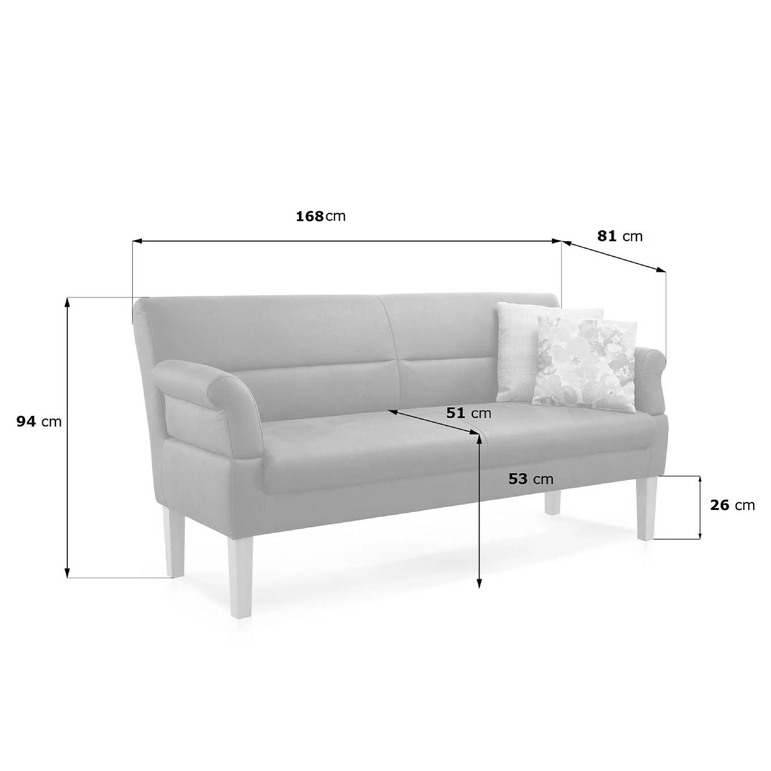 Loftscape Sofa Juillac (2,5-Sitzer) - Flachgewebe - Flachgewebe Olea: Olivgrün 11 Loftscape Sofa Juillac (2,5-Sitzer) - Flachgewebe - Flachgewebe Olea: Olivgrün – Bild 11