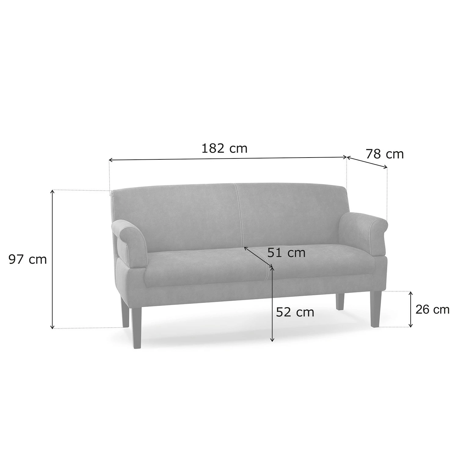 Loftscape Sofa Gramont (3-Sitzer) - Flachgewebe Eteri: Olivgrün 11 Loftscape Sofa Gramont (3-Sitzer) - Flachgewebe Eteri: Olivgrün – Bild 11