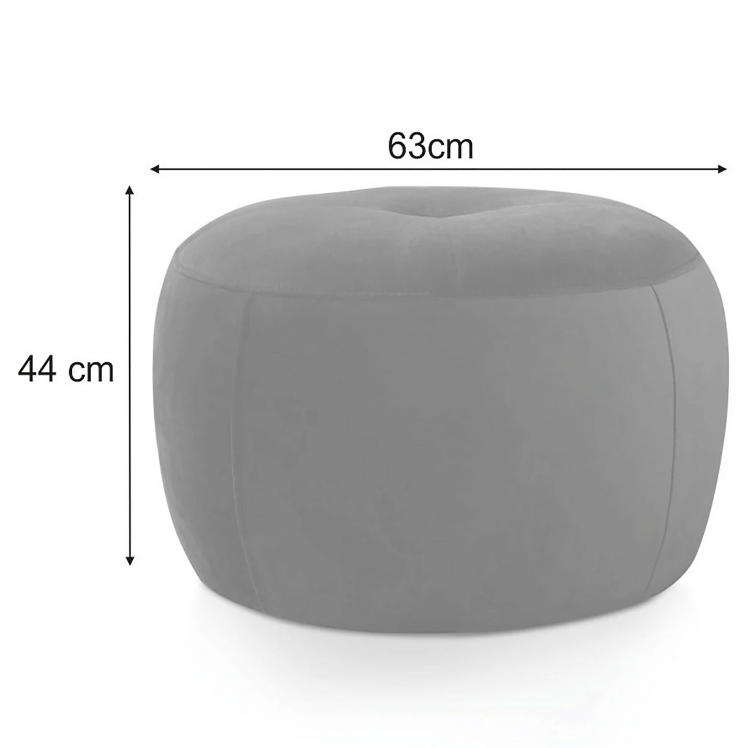 Fredriks Polsterhocker Monteux - Samt Ravi: Dunkelgrau - 63 x 63 cm 7 Fredriks Polsterhocker Monteux - Samt Ravi: Dunkelgrau - 63 x 63 cm – Bild 7