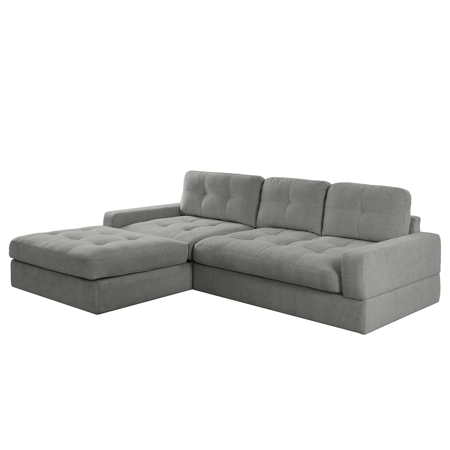 Fredriks Ecksofa Montfort - Chenille - Chenille Alix: Grau - Breite: 263 cm - Longchair davorstehend links 1 Fredriks Ecksofa Montfort - Chenille - Chenille Alix: Grau - Breite: 263 cm - Longchair davorstehend links