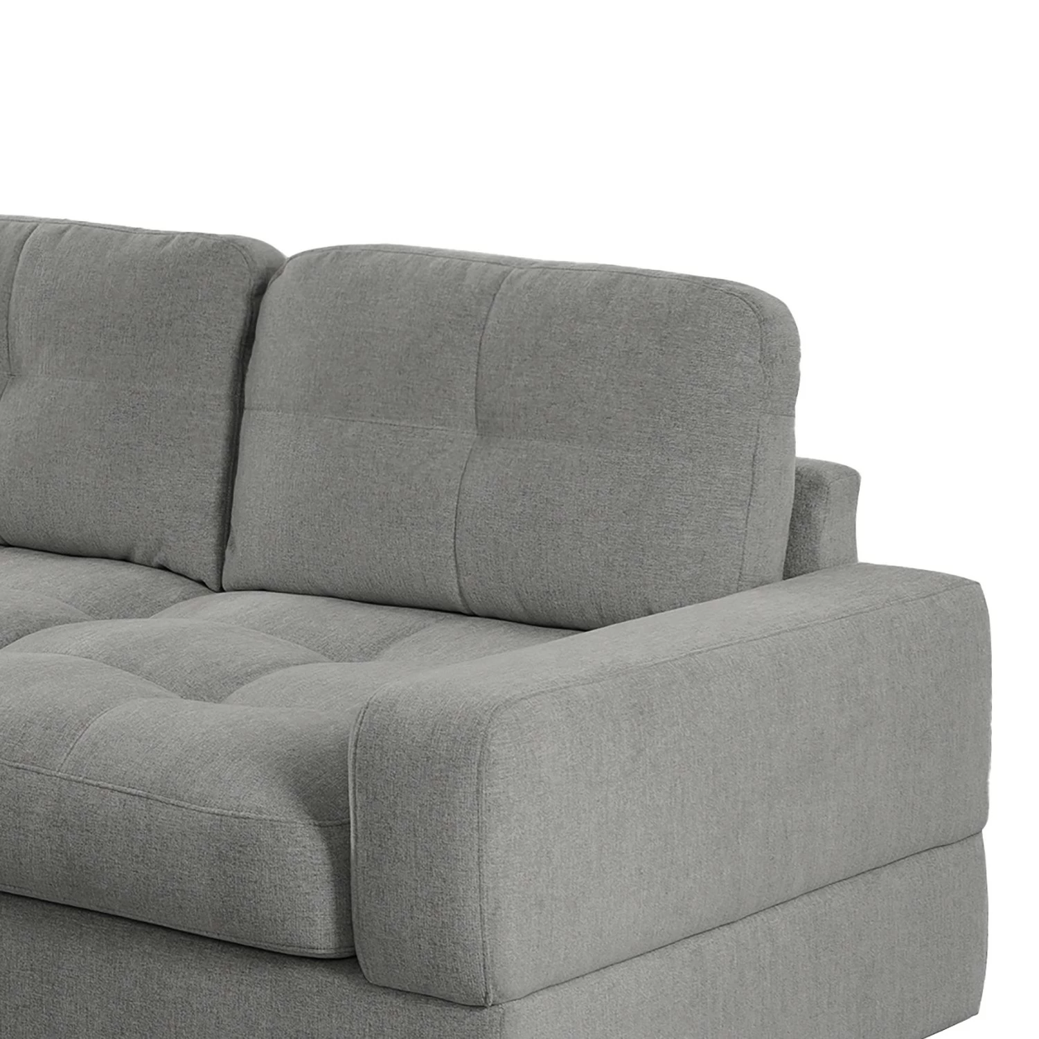 Fredriks Ecksofa Montfort - Chenille - Chenille Alix: Grau - Breite: 263 cm - Longchair davorstehend links 5 Fredriks Ecksofa Montfort - Chenille - Chenille Alix: Grau - Breite: 263 cm - Longchair davorstehend links – Bild 5