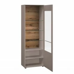 GWINNER Standvitrine Bellano - Echtholzfurnier - Matt Fango / Balkeneiche - Türanschlag rechts - Ohne Beleuchtung 8 GWINNER Standvitrine Bellano - Echtholzfurnier - Matt Fango / Balkeneiche - Türanschlag rechts - Ohne Beleuchtung -Wohnzimmermöbel boutique en ligne 1000254924 210511 10460500150 DETAILS P000000001000254924