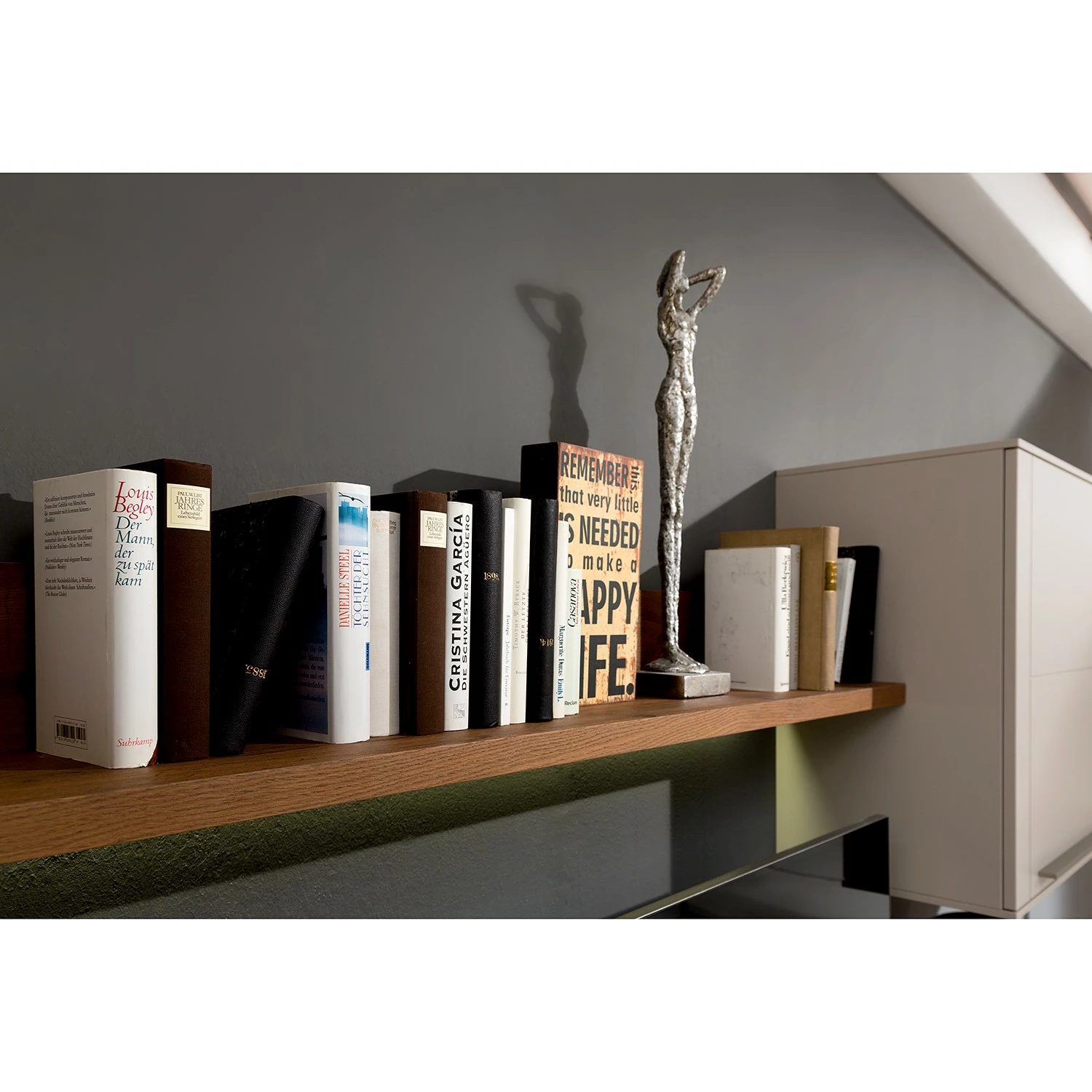 GWINNER Wohnwand Bellano I (4-teilig) - Echtholzfurnier - Matt Weiß / Balkeneiche - Ausrichtung links - Ohne Beleuchtung 4 GWINNER Wohnwand Bellano I (4-teilig) - Echtholzfurnier - Matt Weiß / Balkeneiche - Ausrichtung links - Ohne Beleuchtung – Bild 4