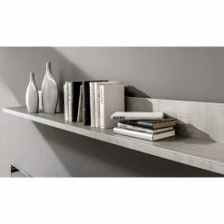 GWINNER Wohnwand Bellano II (3-teilig) - Matt Weiß / Beton Dekor - Ausrichtung rechts - Mit Beleuchtung -Wohnzimmermöbel boutique en ligne 1000254953 210511 10461000261 DETAILS P000000001000254953