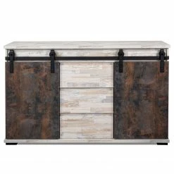 Maison Belfort Sideboard Janze I - Kiefer Weiß Dekor / Vintage Braun -Wohnzimmermöbel boutique en ligne 1000254985 210322 08500500016 DETAILS P000000001000254985