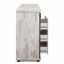 Maison Belfort Sideboard Janze I - Kiefer Weiß Dekor / Vintage Braun -Wohnzimmermöbel boutique en ligne 1000254985 210322 08501000020 DETAILS P000000001000254985