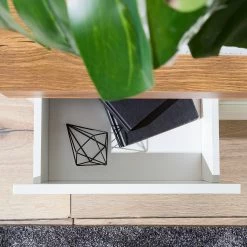 Fredriks TV-Lowboard Namona II - Inkl. Beleuchtung - Eiche Dekor / Weiß -Wohnzimmermöbel boutique en ligne 1000255072 220729 073 DETAILS P000000001000255072