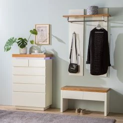 Fredriks Kommode Namona II - Inkl. Beleuchtung - Eiche Dekor / Weiß -Wohnzimmermöbel boutique en ligne 1000255075 220803 021 MOOD DETAILS P000000001000255075 mood