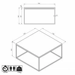Temahome Couchtisch Gleam I - Marmor / Metall - Grün / Chrom - Breite: 75 cm -Wohnzimmermöbel boutique en ligne 1000255279 210324 15033800468 SKETCH DETAILS P000000001000255279 sketch
