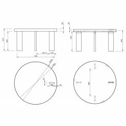 Temahome Couchtisch Bruno - Echtholzfurnier / Metall - Eiche / Schwarz -Wohnzimmermöbel boutique en ligne 1000255969 210331 14450400028 SKETCH DETAILS P000000001000255969 sketch