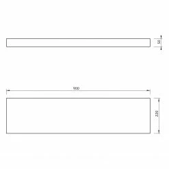 Temahome Wandboard Balda - Weiß - Breite: 90 cm -Wohnzimmermöbel boutique en ligne 1000255984 210331 14472900129 SKETCH DETAILS P000000001000255984 sketch
