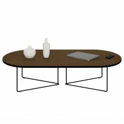 Temahome Couchtisch Oval - Echtholzfurnier / Metall - Walnuss -Wohnzimmermöbel boutique en ligne 1000256015 210331 14512500293 DETAILS P000000001000256015