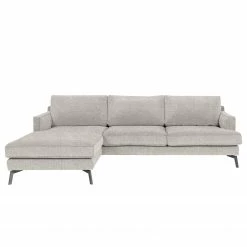 Studio Copenhagen Ecksofa Vieux Bourg - Flachgewebe Nona: Hellgrau - Longchair davorstehend links -Wohnzimmermöbel boutique en ligne 1000256645 210722 16141500946 DETAILS P000000001000256645