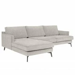 Studio Copenhagen Ecksofa Vieux Bourg - Flachgewebe Nona: Hellgrau - Longchair davorstehend links -Wohnzimmermöbel boutique en ligne 1000256645 210722 16141500950 DETAILS P000000001000256645