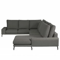 Bizzarto Wohnlandschaft Penda - Webstoff Sogol: Dunkelgrau - Longchair davorstehend rechts -Wohnzimmermöbel boutique en ligne 1000256759 210427 09293600265 DETAILS P000000001000256759