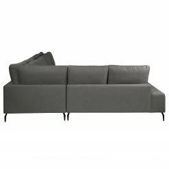 Bizzarto Wohnlandschaft Penda - Webstoff Sogol: Dunkelgrau - Longchair davorstehend rechts -Wohnzimmermöbel boutique en ligne 1000256759 210427 09293600267 DETAILS P000000001000256759