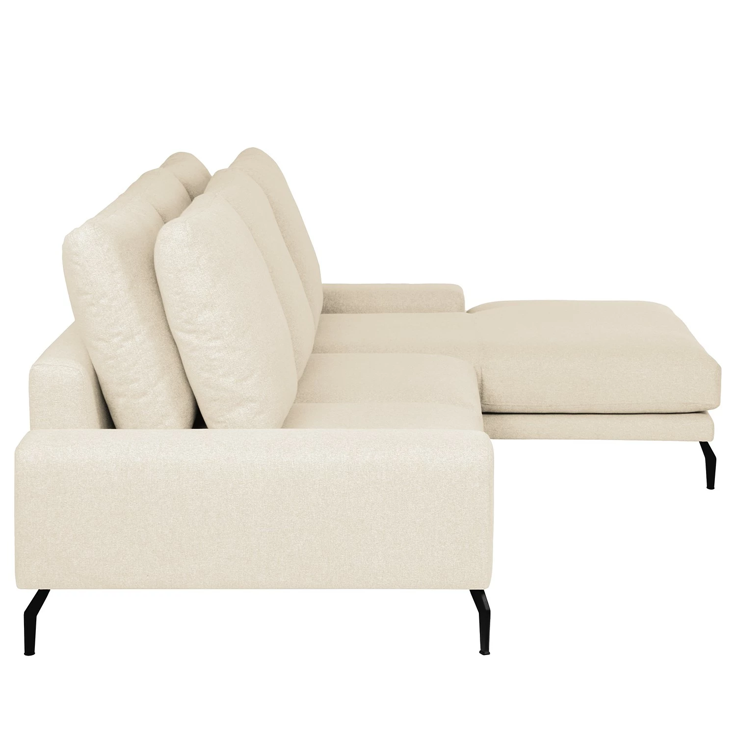 Bizzarto Ecksofa Penda II - Webstoff Sogol: Creme - Longchair davorstehend rechts 4 Bizzarto Ecksofa Penda II - Webstoff Sogol: Creme - Longchair davorstehend rechts – Bild 4