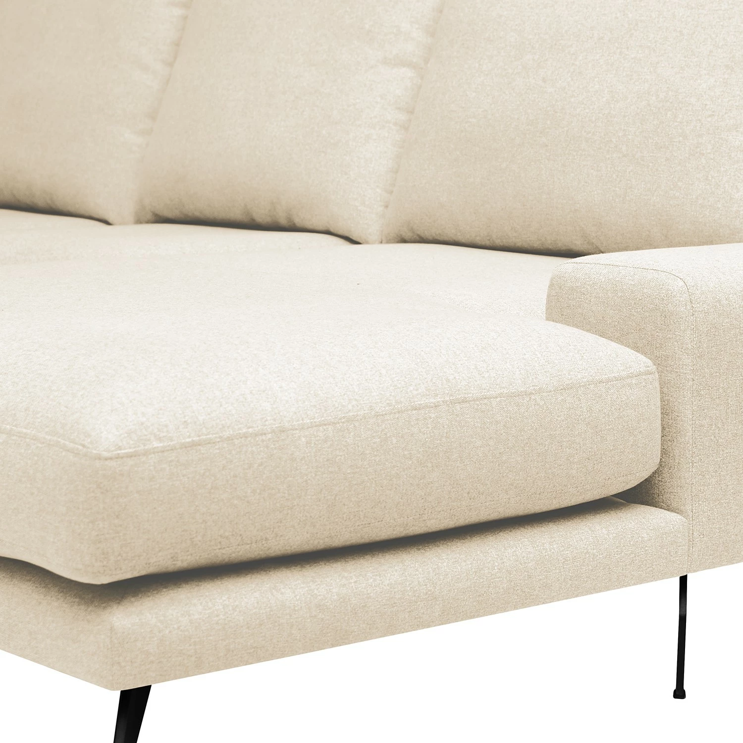 Bizzarto Ecksofa Penda II - Webstoff Sogol: Creme - Longchair davorstehend rechts 10 Bizzarto Ecksofa Penda II - Webstoff Sogol: Creme - Longchair davorstehend rechts – Bild 10