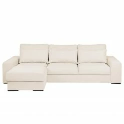 Bizzarto Ecksofa Gurabo I - Webstoff Sogol: Creme - Longchair davorstehend links - Mit Schlaffunktion -Wohnzimmermöbel boutique en ligne 1000256812 210427 09295700844 DETAILS P000000001000256812