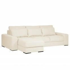Bizzarto Ecksofa Gurabo I - Webstoff Sogol: Creme - Longchair davorstehend links - Mit Schlaffunktion -Wohnzimmermöbel boutique en ligne 1000256812 210427 09295700848 DETAILS P000000001000256812