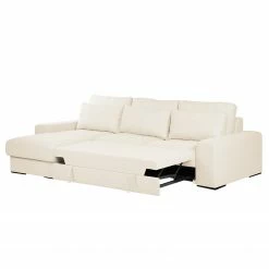 Bizzarto Ecksofa Gurabo I - Webstoff Sogol: Creme - Longchair davorstehend links - Mit Schlaffunktion -Wohnzimmermöbel boutique en ligne 1000256812 210427 09295700849 DETAILS P000000001000256812