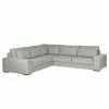 Bizzarto Ecksofa Gurabo II - Webstoff Sogol: Rauchgrau - Longchair beidseitig montierbar