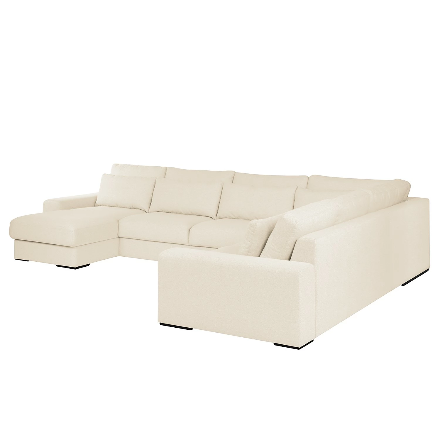 Bizzarto Wohnlandschaft Gurabo - Webstoff Sogol: Creme - Longchair davorstehend links 5 Bizzarto Wohnlandschaft Gurabo - Webstoff Sogol: Creme - Longchair davorstehend links – Bild 5