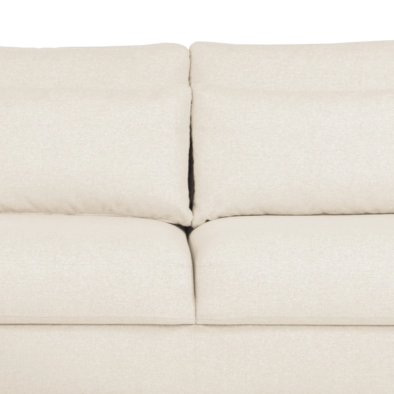 Bizzarto Wohnlandschaft Gurabo - Webstoff Sogol: Creme - Longchair davorstehend links 8 Bizzarto Wohnlandschaft Gurabo - Webstoff Sogol: Creme - Longchair davorstehend links – Bild 8