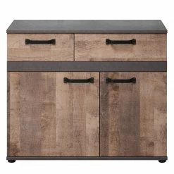 Trendteam Kommode Stripe I - Altholz Dekor / Grau -Wohnzimmermöbel boutique en ligne 1000256960 210409 12322300036 DETAILS P000000001000256960