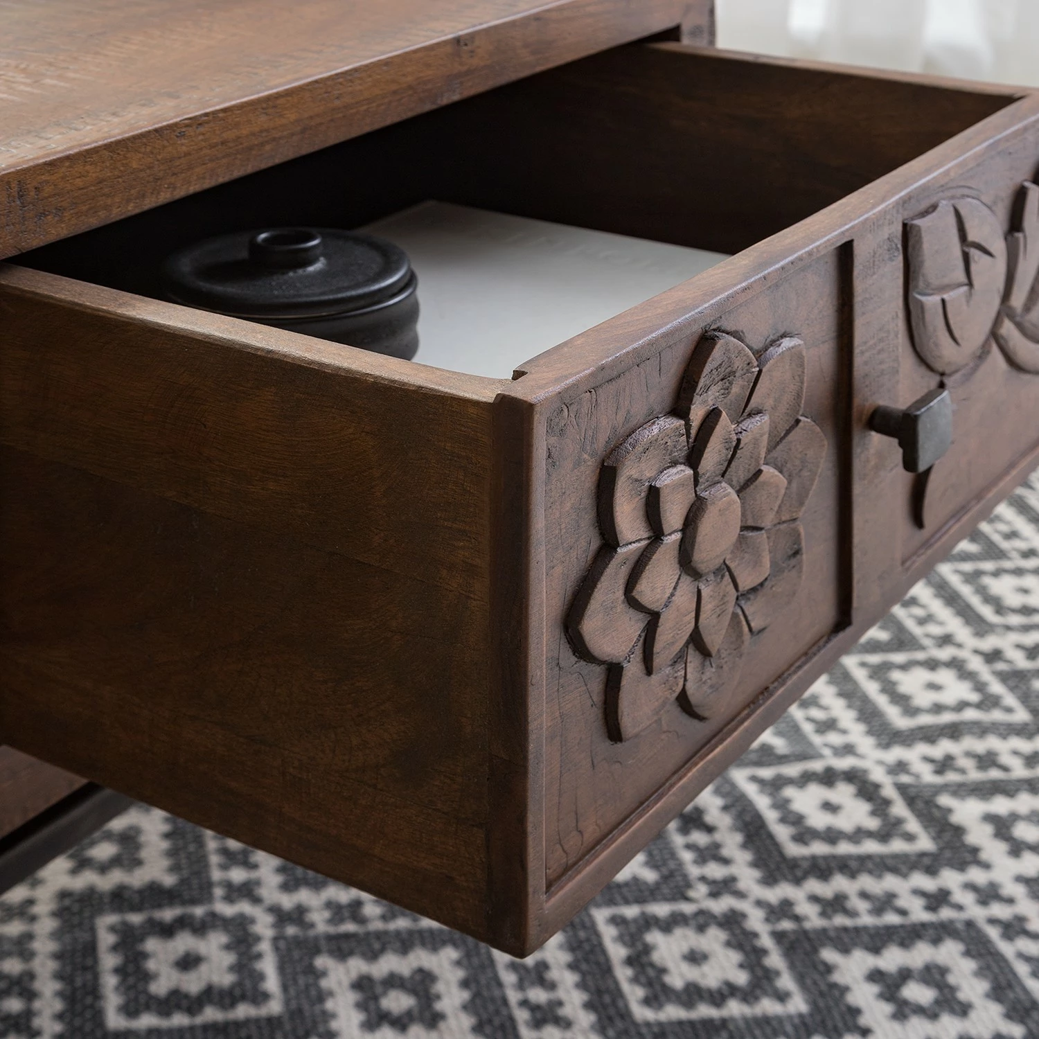 Wolf-Möbel Couchtisch Carving - Akazie massiv 6 Wolf-Möbel Couchtisch Carving - Akazie massiv – Bild 6