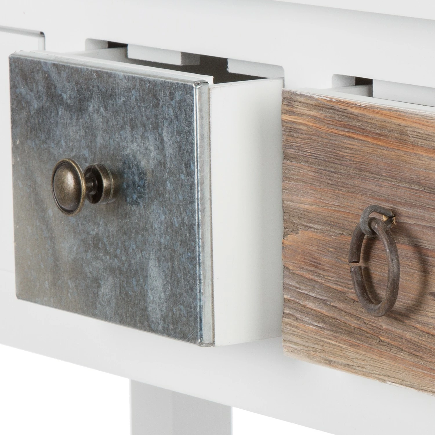 Ridgevalley Konsolentisch Itzehoe - Paulownia massiv - Weiß / Braun 11 Ridgevalley Konsolentisch Itzehoe - Paulownia massiv - Weiß / Braun – Bild 11