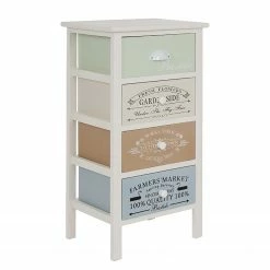 Ridgevalley Kommode Le Merlan - Paulownia massiv - Weiß / Mehrfarbig - Höhe: 72 cm -Wohnzimmermöbel boutique en ligne 1000257198 210413 14374700069 DETAILS P000000001000257198