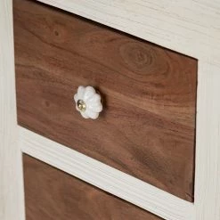 Wolf-Möbel Kommode Maison I - Akazie massiv - Akazie Stone / Antik Weiß -Wohnzimmermöbel boutique en ligne 1000257219 220406 055 DETAILS P000000001000257219