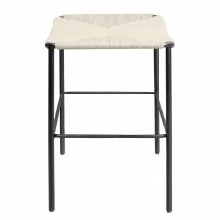 Ars Natura Hocker Bonao - Loom / Eisen - Natur / Schwarz -Wohnzimmermöbel boutique en ligne 1000257234 211007 15380600070 DETAILS P000000001000257234