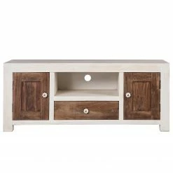 Wolf-Möbel TV-Lowboard Maison - Akazie massiv - Akazie Stone / Antik Weiß -Wohnzimmermöbel boutique en ligne 1000257236 220406 030 DETAILS P000000001000257236