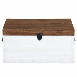 Wolf-Möbel Truhe Maison - Akazie massiv - Akazie Stone / Antik Weiß -Wohnzimmermöbel boutique en ligne 1000257244 211126 11083900065 DETAILS P000000001000257244