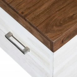 Wolf-Möbel Truhe Maison - Akazie massiv - Akazie Stone / Antik Weiß -Wohnzimmermöbel boutique en ligne 1000257244 211126 11083900069 DETAILS P000000001000257244