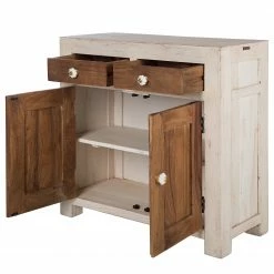 Wolf-Möbel Kommode Maison II - Akazie massiv - Akazie Stone / Antik Weiß -Wohnzimmermöbel boutique en ligne 1000257252 220406 040 DETAILS P000000001000257252