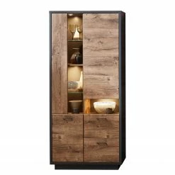 Red Living Vitrinenschrank Batey - Haveleiche Dekor / Graphit
