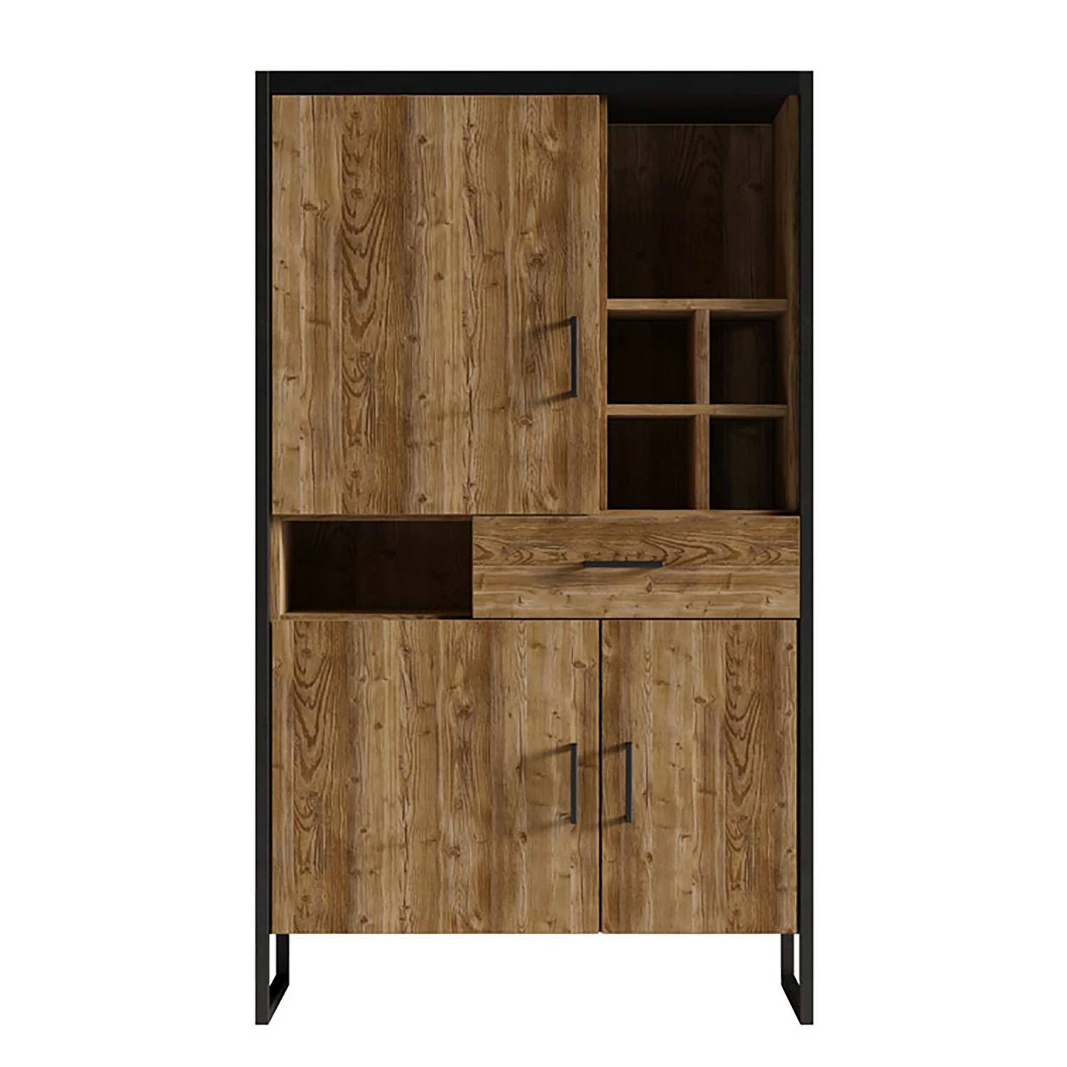 Red Living Wohnwand Turriers (3-teilig) - Fichte Dekor / Matt Schwarz 10 Red Living Wohnwand Turriers (3-teilig) - Fichte Dekor / Matt Schwarz – Bild 10