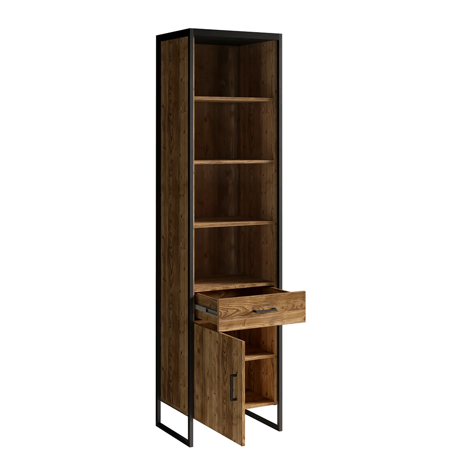 Red Living Wohnwand Turriers (3-teilig) - Fichte Dekor / Matt Schwarz 14 Red Living Wohnwand Turriers (3-teilig) - Fichte Dekor / Matt Schwarz – Bild 14