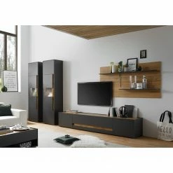 Norrwood Standvitrine Olon - Anthrazit -Wohnzimmermöbel boutique en ligne 1000260645 210422 08443900043 MOOD DETAILS P000000001000260645 mood