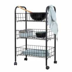 WENKO Servierwagen Florenz - Metall - Schwarz