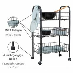 WENKO Servierwagen Florenz - Metall - Schwarz 7 WENKO Servierwagen Florenz - Metall - Schwarz -Wohnzimmermöbel boutique en ligne 1000260937 210423 13333500107 DETAILS P000000001000260937